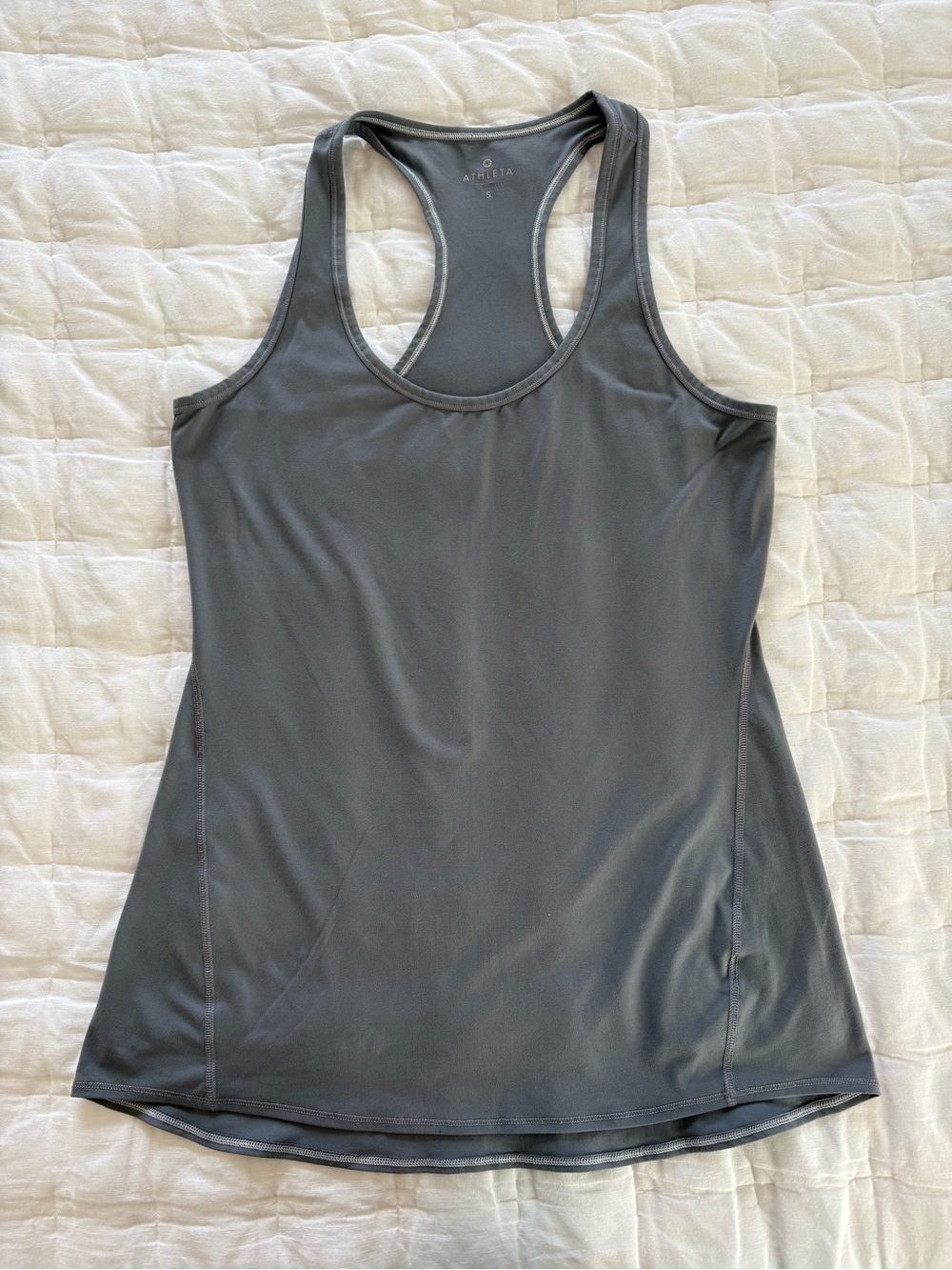Athleta Gray Racerback Performance Tank